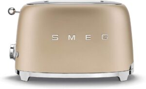SMEG TSF01 2-Slice Toaster-50’s Retro Style-Matte Champagne