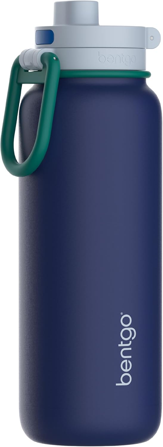 Bentgo Flip 2-in-1 Straw & Chug Leak-Proof Insulated Water Bottle, 24 fl oz