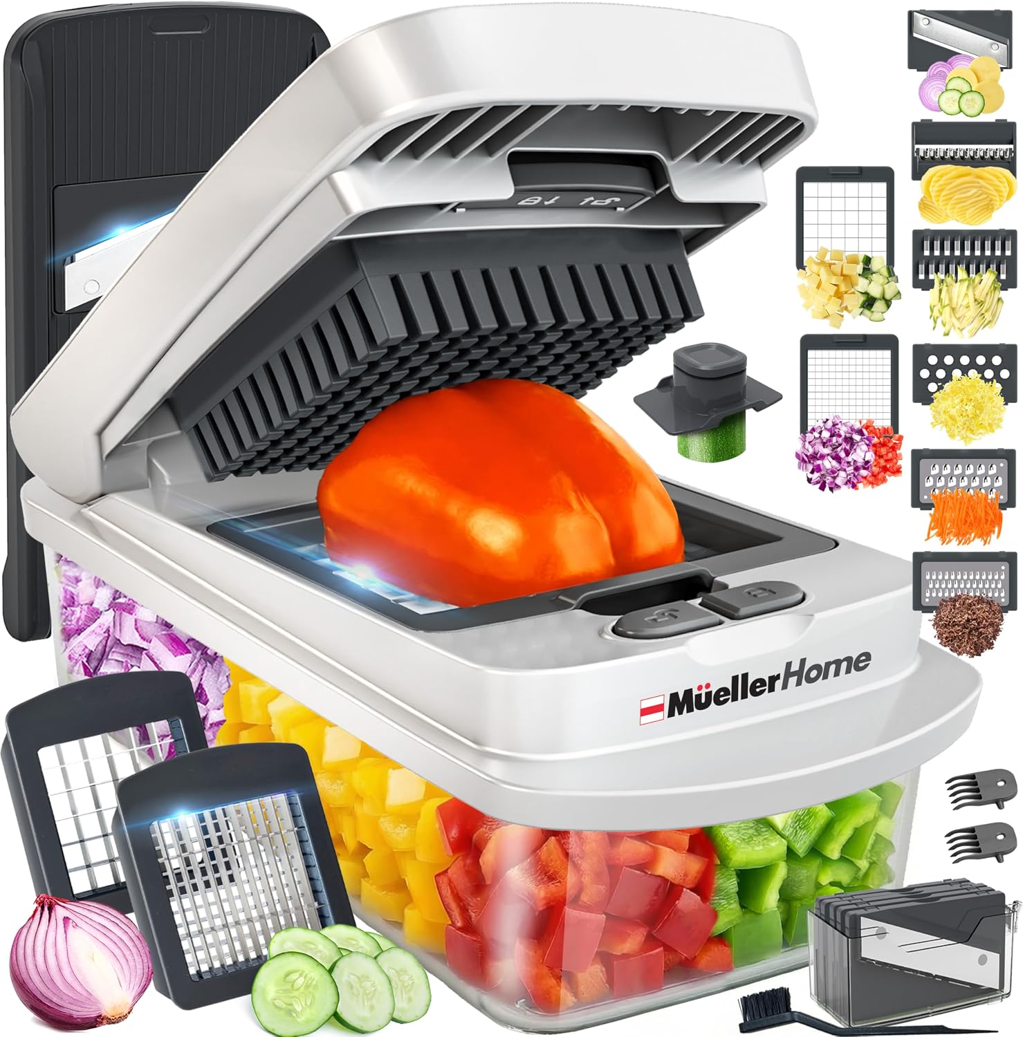 Mueller 10-in-1 Vegetable Chopper and Mandoline Slicer