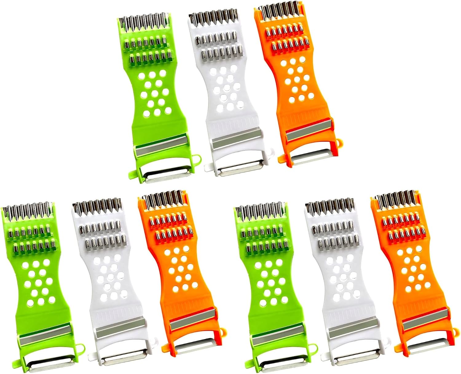 Aliotech 3-Pack 5-in-1 Vegetable Peeler and Slicer Tool