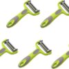 SamLng 3-in-1 vegetable peeler featuring stainless steel blades for efficient kitchen prep.