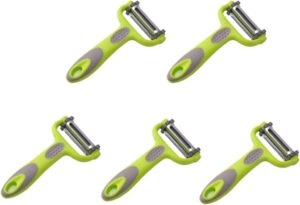 SamLng 3-in-1 vegetable peeler featuring stainless steel blades for efficient kitchen prep.