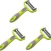 SamLng 3 in 1 vegetable peeler featuring a sleek stainless steel design for efficient kitchen prep.
