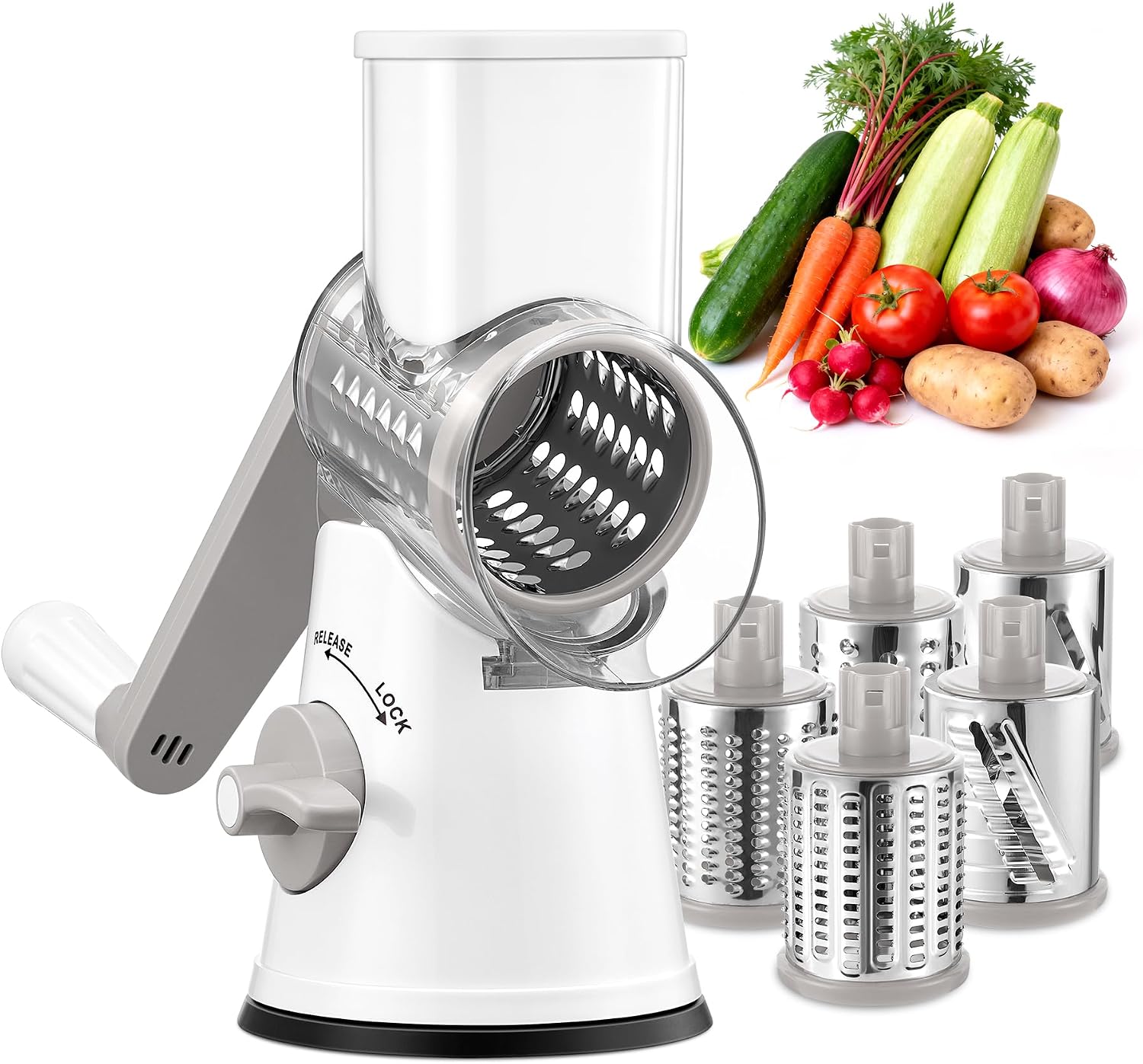 GDL 5-in-1 Rotary Cheese Grater for Easy Veggie Prep