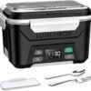 EAST OAK cordless heated lunch box with 10000mAh battery for portable meals in the car or office.