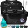 TRAVELISIMO 1.5L electric lunch box in a sleek design for portable meal heating.