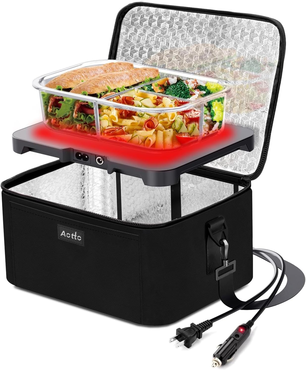 Aotto 3-in-1 Portable Electric Lunch Box for Car and Office