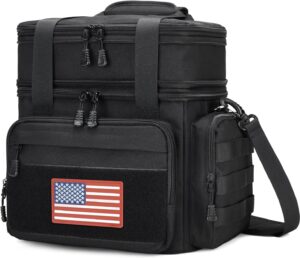 Gafetrey tactical lunch box featuring a rugged 900D oxford fabric exterior for daily durability.