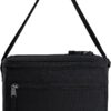 PackIt Freezable Essential lunch cooler in black featuring a cube top-load design for easy packing.