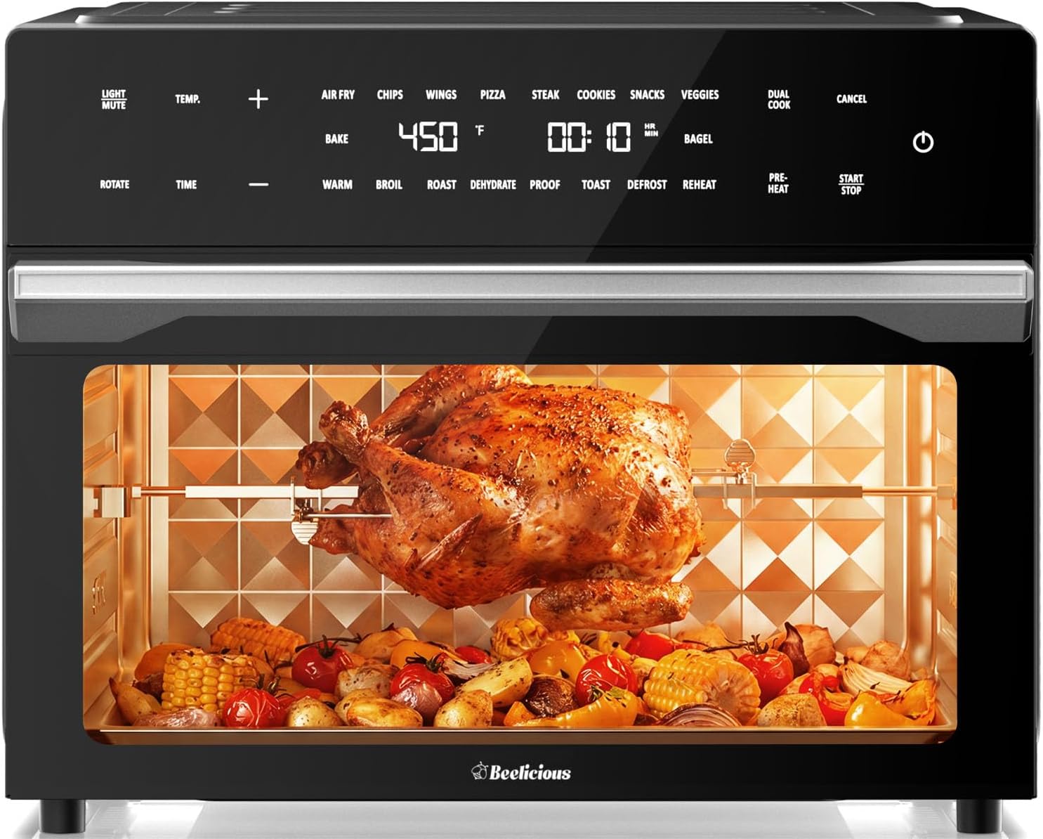 Beelicious 32QT Large Air Fryer Toaster Oven for Family Meals