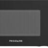 Front view of the compact 0.7 cu ft microwave in sleek black finish with digital control panel