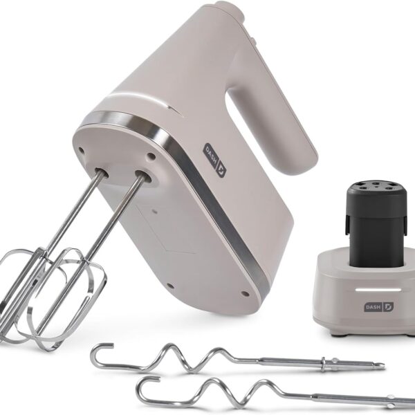 Dash Cordless Hand Mixer: Effortless Baking in French Grey