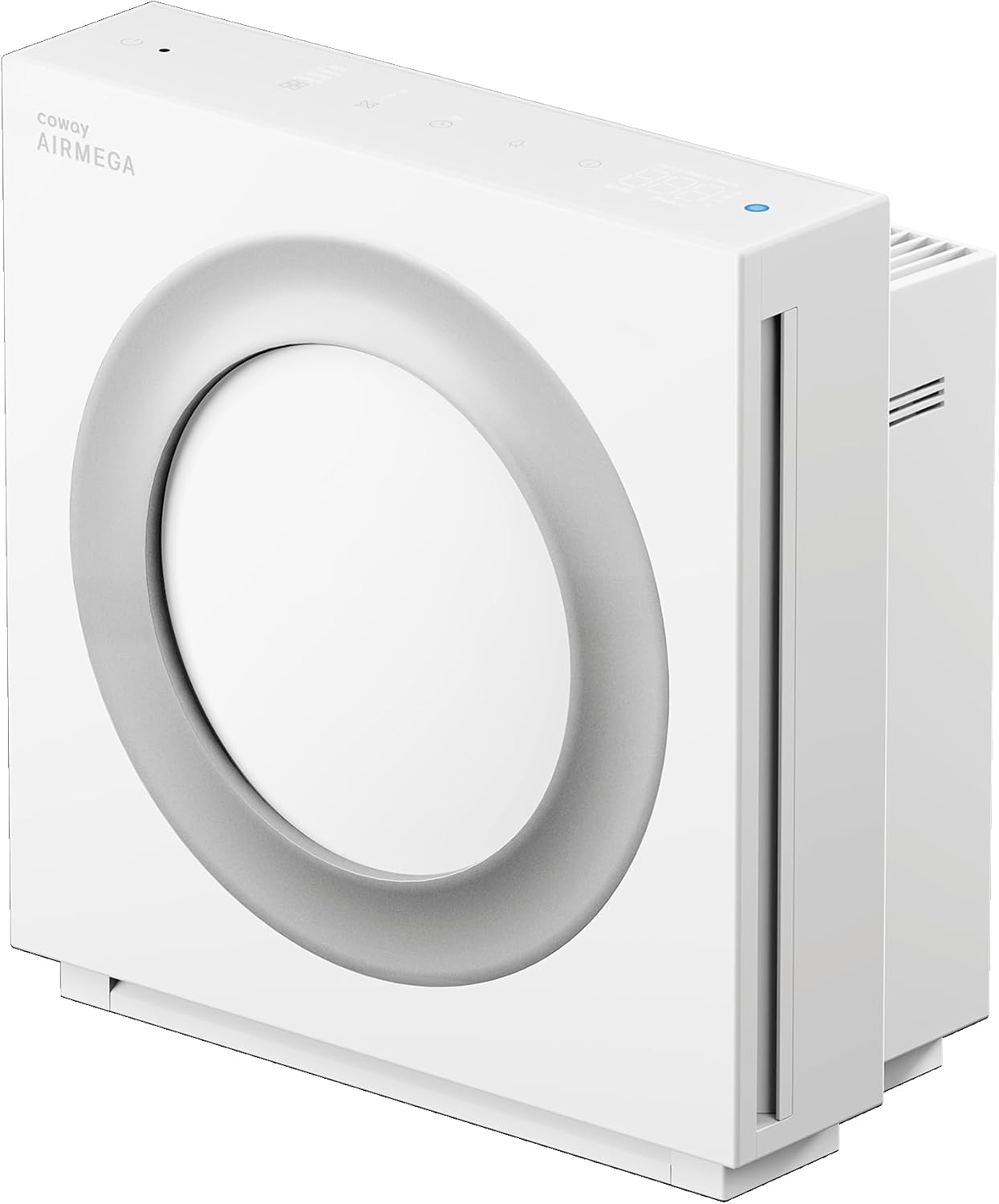 The Coway Airmega Mighty2, a sleek large room air purifier designed for modern home interiors.