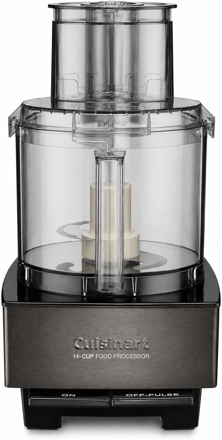 Cuisinart Food Processor 14-Cup Vegetable Chopper for Mincing, Dicing, Shredding, Puree & Kneading Dough, Black Stainless, DFP-14BKSY