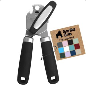 GORILLA GRIP Upgraded Model Stainless Steel Manual Can Opener, Black