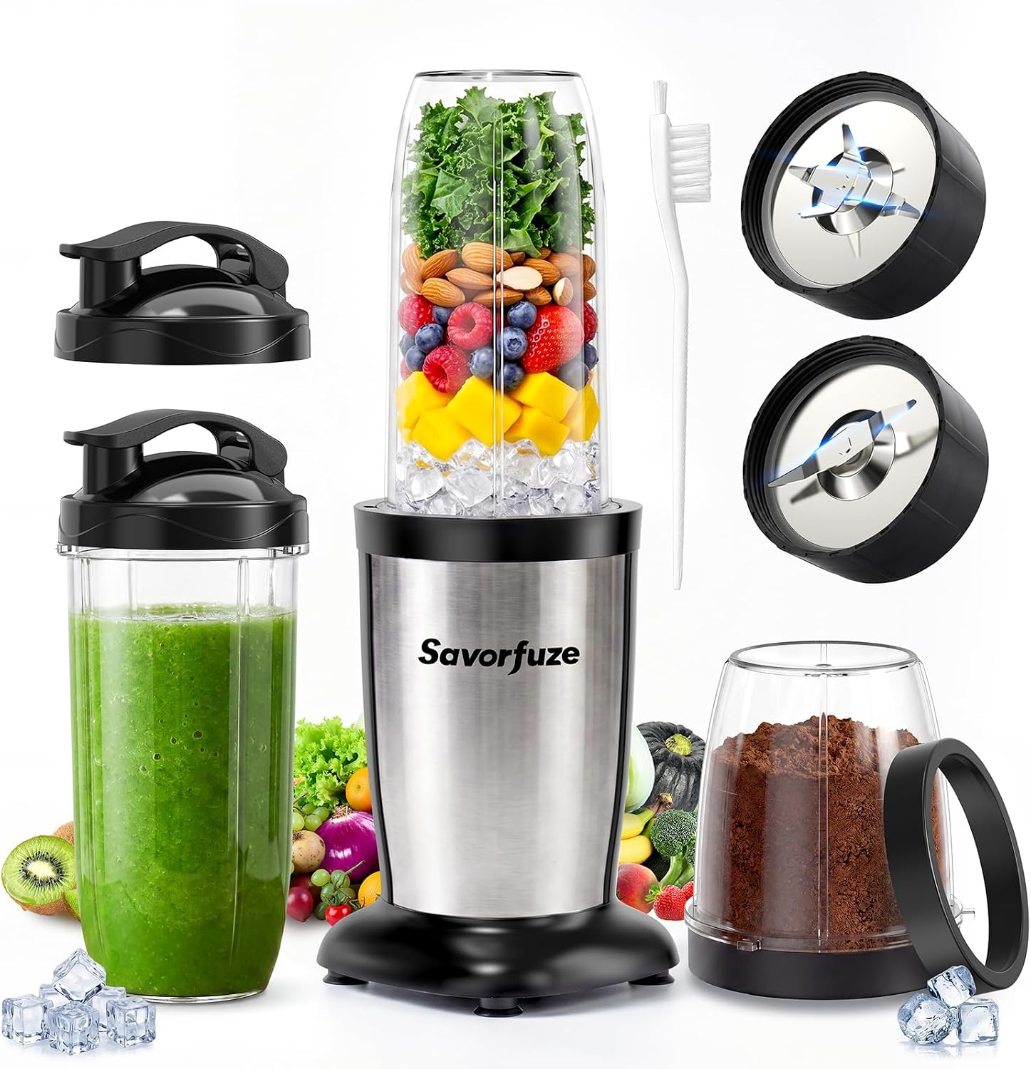 Smoothie Blender Grinder Combo, Countertop Blender Smoothies and Shakes