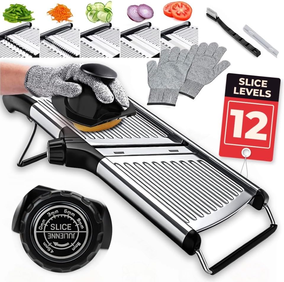 Gramercy Adjustable Mandoline Slicer: Precision Stainless Steel