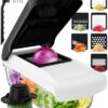 Close up view of the Fullstar vegetable chopper base with a 1.2L storage container