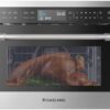 Close-up of the smart touch control panel on the Gasland built-in convection microwave with 8 auto cook programs.
