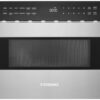 Close-up of the Cosmo microwave drawer control panel showing 10 power levels and convenient preset buttons.