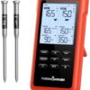 Detail shot of dual thin probes for the ThermoMaven wireless meat thermometer