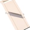Detailed view of the handcrafted Japanese stainless steel blade on the Benriner mandoline slicer