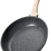 Top-down view of the 10-inch granite frying pan showcasing its sleek nonstick interior.