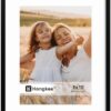 Front view of the 8x10 metal picture frame displaying a 6x8 photo with the included removable mat.