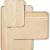 Caraway 4-Piece Double Sided Wood Cutting Board Set
