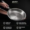 12" Titanium Pans for Cooking, 100% Pure Titanium Frying Pan