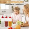 3 Pack 12 oz Condiment Squeeze Bottles, Leakproof Flip Top BPA Free Bottle
