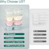 Leak-proof lids on QCQHDU 8 oz snack containers being sealed to ensure freshness for on-the-go lunches
