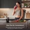 Front view of the Ninja Fit compact personal blender showing its space-saving countertop design