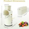 Hands-free rotary cheese grater in action showing the safe lever-action mechanism for effortless food prep