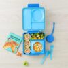 Close up of the removable stainless steel vacuum insulated food jar inside the Blue Sky OmieBox.