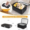Portable electric lunch box set featuring car 12V 24V and home 110V power cables