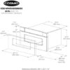 Side profile of the 30 inch microwave drawer showing the integrated cabinet depth and sleek stainless steel finish.