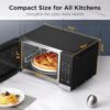 Interior view of the 0.9 Cu.Ft microwave air fryer combo demonstrating its spacious cooking capacity.