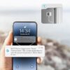 The GoveeLife WiFi freezer thermometer probe neatly secured inside a refrigerator with its cable management holder.