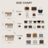 Internal view of the ZTUJO purse organizer insert featuring seven smart storage compartments.