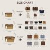 Interior view of the ZTUJO felt purse organizer insert featuring seven smart storage compartments