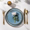 AmorArc Ceramic Dinnerware Sets for 4, 12Pcs Plates and Bowls Sets Dishes