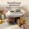Ninja Crispi DualZone Glass Countertop Air Fryer, Bone, DD101IV2