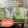 Bissell Little Green portable carpet cleaner being used to refresh a messy car interior.