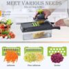 In-use demonstration of the Dewpeton vegetable chopper with container slicing vegetables for a healthy salad