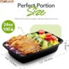 View of 100-pack Glotoch meal prep containers showing their space-saving stackable design