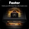 Interior view showing rack indicator lights inside the CHEF iQ smart air fryer toaster oven