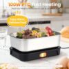 The WVJ food warmer holding a heat-safe container inside a 4L insulated carry bag