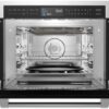 Interior view of the 1.6 cu. ft. Gasland convection microwave highlighting the 3D convection heating system.