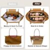 A zippered pocket inside the ZTUJO felt purse organizer designed to secure valuables